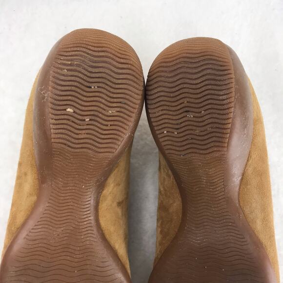 Hogan Women's Logo Suede Slip-On Shoes Sneakers Tan Camel Size 35.5 (US 5) Italy - Picture 10 of 12